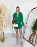 Kylie Blazer Dress- Green